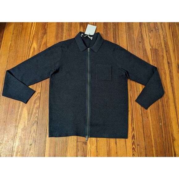 Selected Homme Mens Size Large zipper Front neck bottom Jacket Navy Blue - Picture 7 of 7